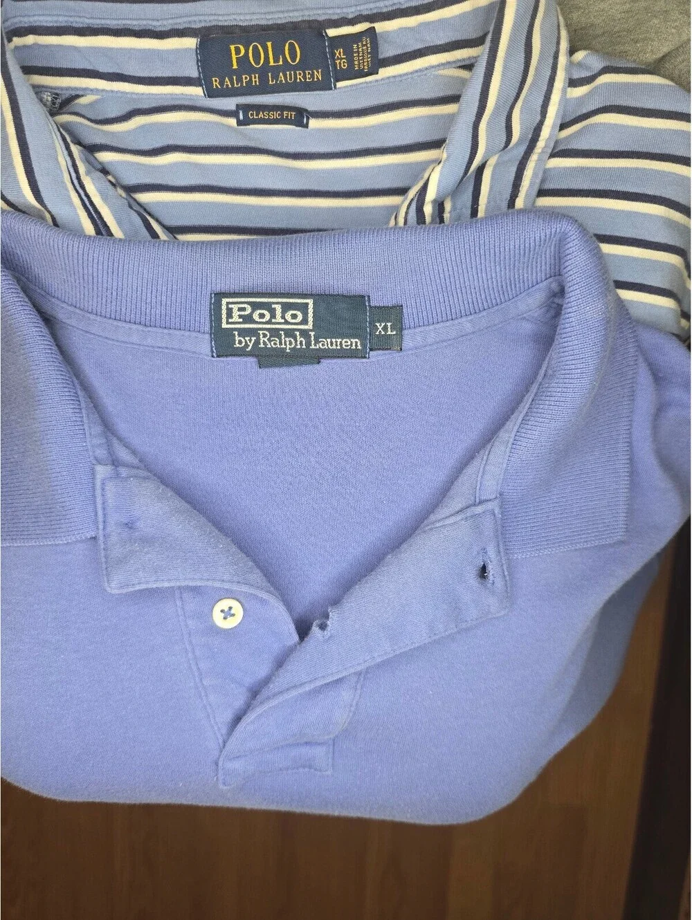 Polo Ralph Lauren Men's XL Blue Solid and Striped Polo Shirt Set